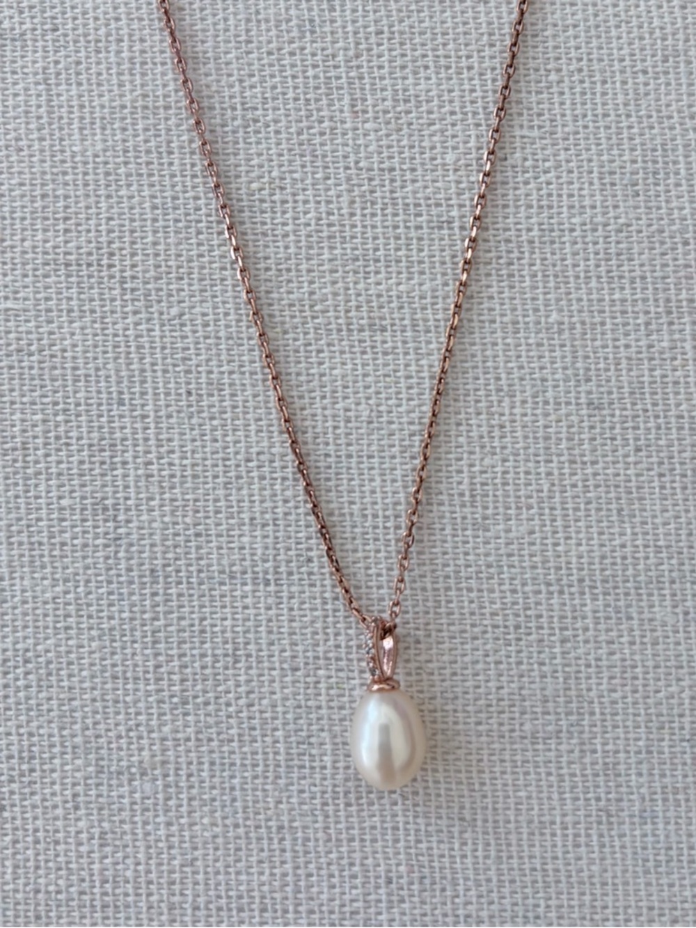 Kate Spade Rose Gold Pearl Pendant Necklace